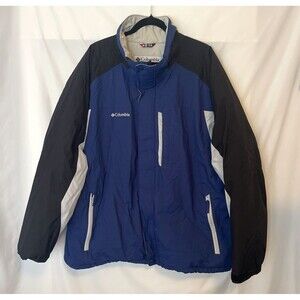 Vintage Columbia Sportswear Jacket Mens XX L Blue Softshell Full Zip 90s